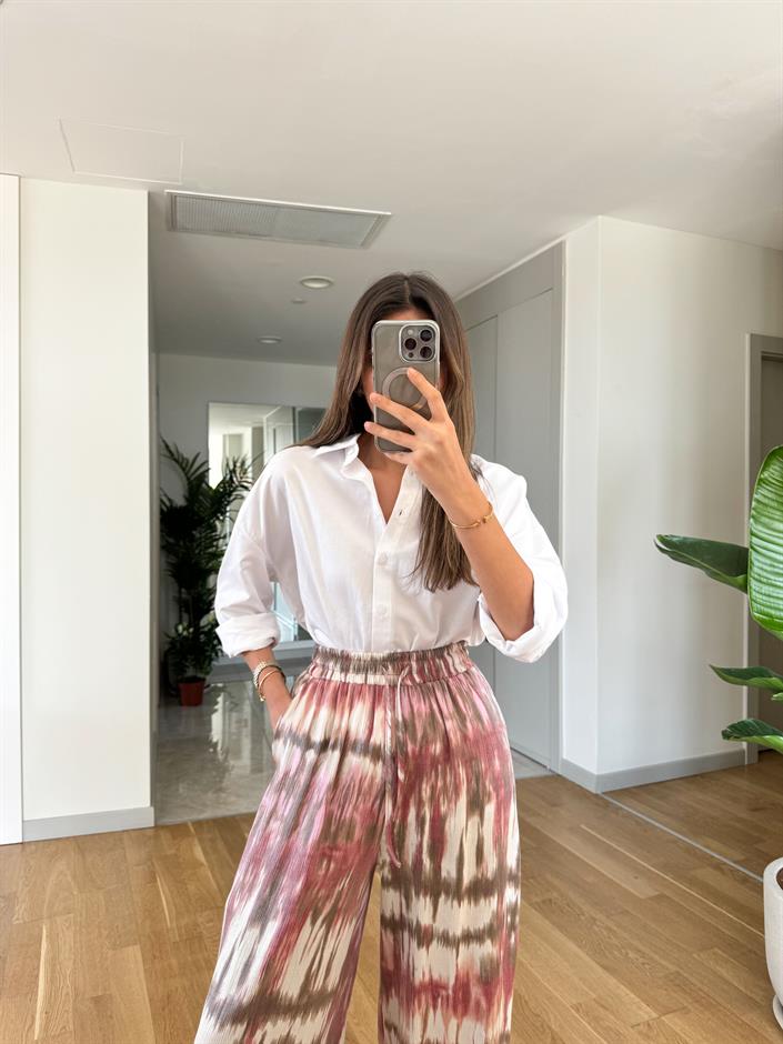 Elvis Beyaz Pamuklu Gömlek