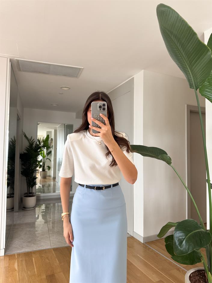 Leo Vatkalı Tişört- Ekru