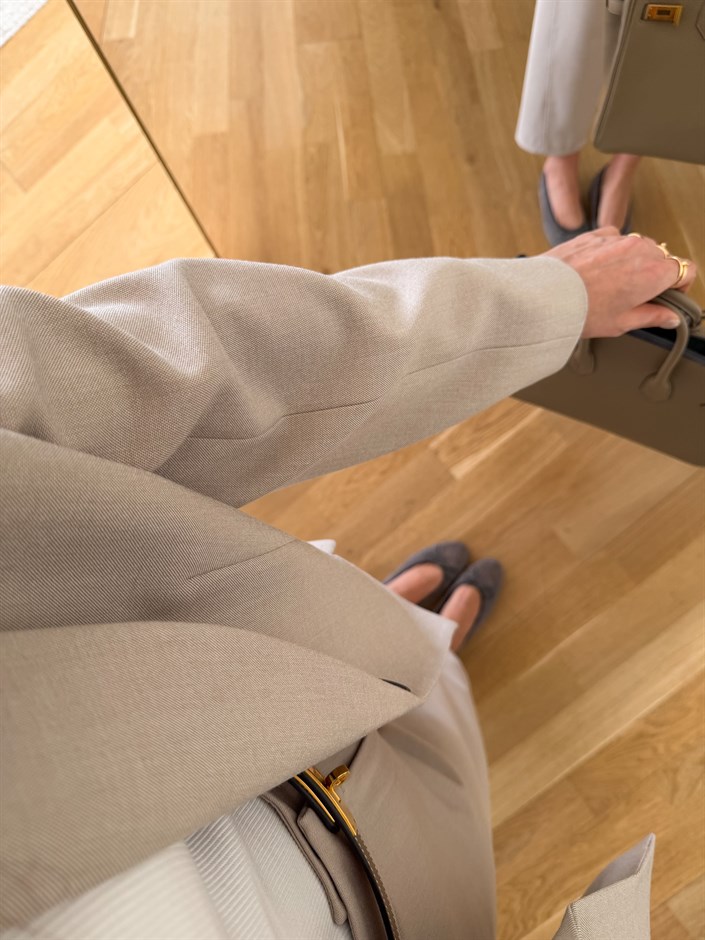 Esso Kapak Cepli Blazer Ceket - Taş