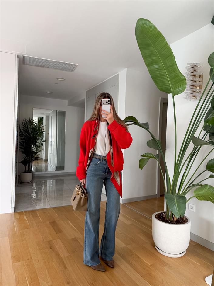 Fiona Zr Straight Jean Eskitme Mavi