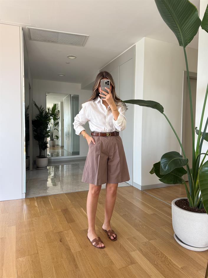 FK Şehir Boy Premium Şort - Kahve