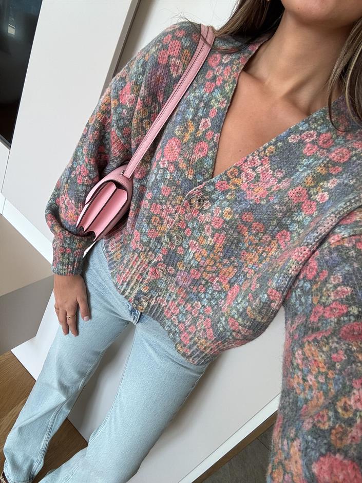 Floral Desenli Hırka