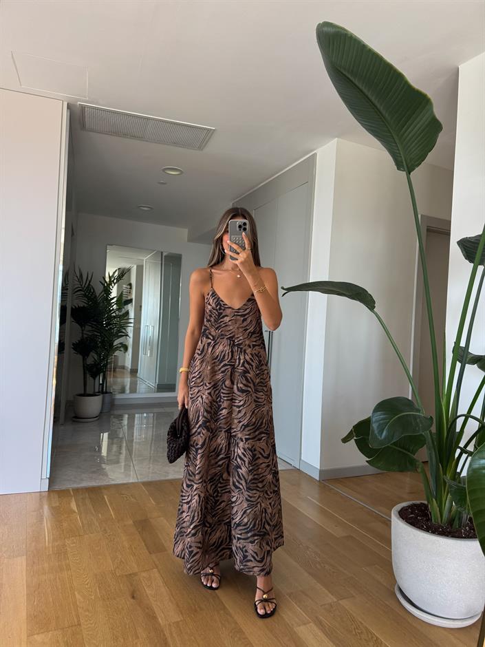 Flore İp Bağlamalı Elbise 