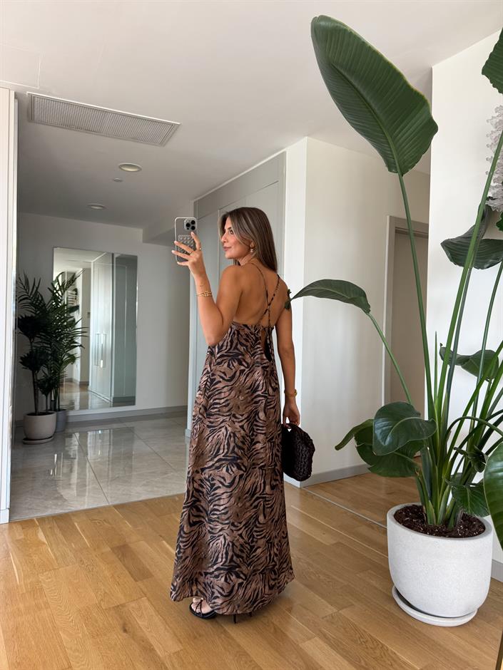 Flore İp Bağlamalı Elbise 