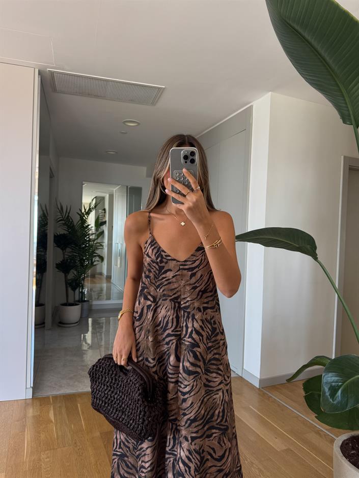 Flore İp Bağlamalı Elbise 