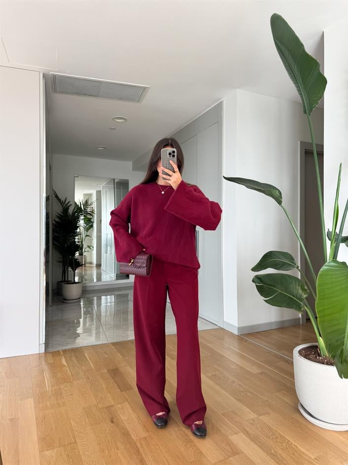 Flow Palazzo Pantolon-Bordo