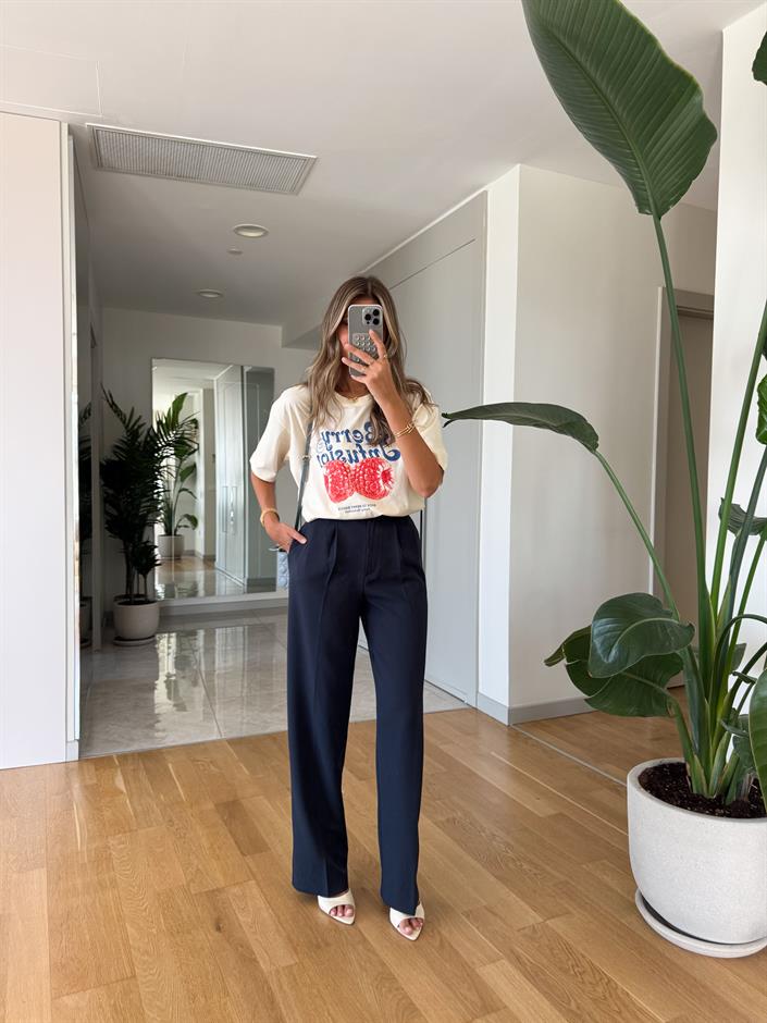 Flw Palazzo Pantolon - Lacivert