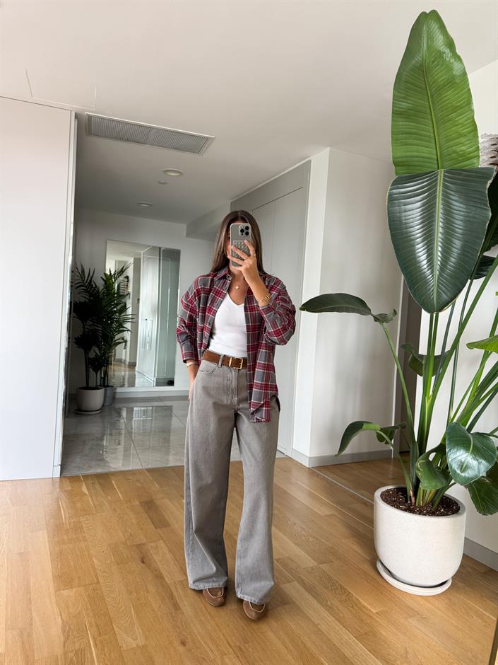 Forte Baggy  jean  - Açık Gri 