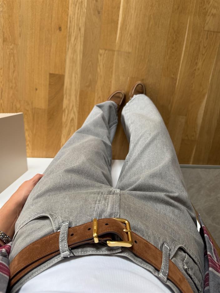 Forte Baggy  jean  - Açık Gri 