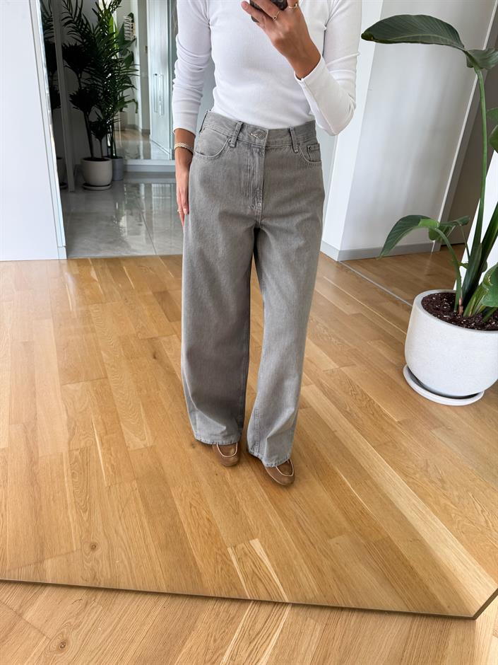 Forte Baggy  jean  - Açık Gri 