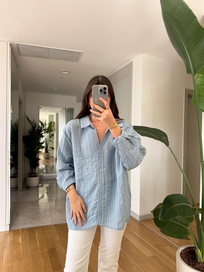 Fp Alfie Çizgili Gömlek- Mavi