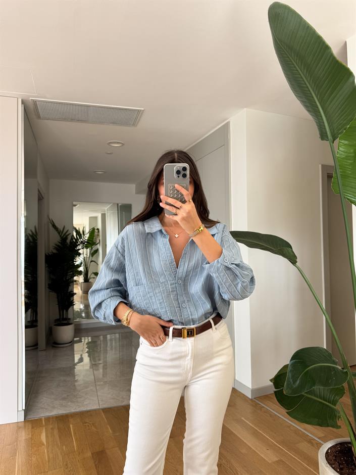 Fp Alfie Çizgili Gömlek- Mavi