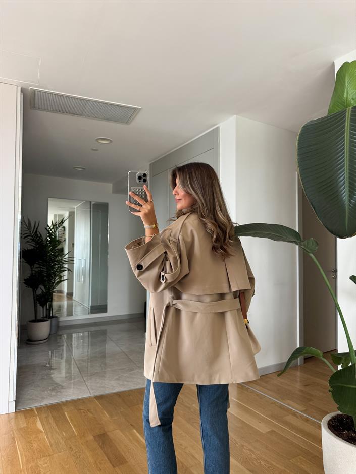 Fp Kısa Trençkot - Camel