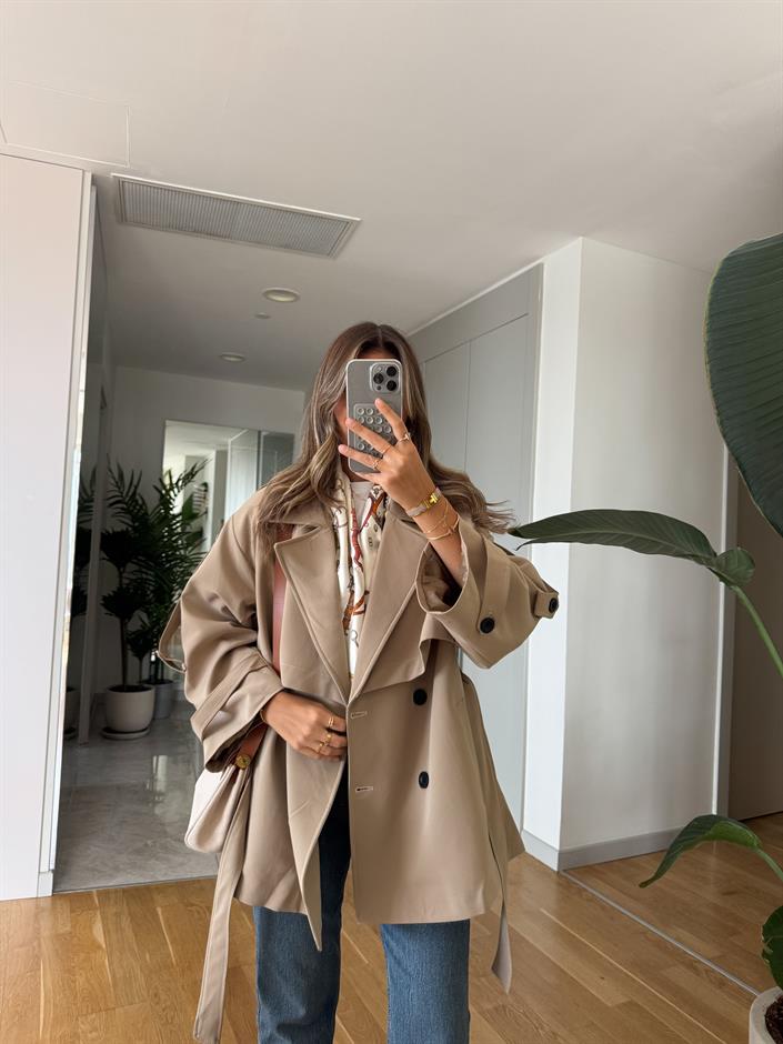 Fp Kısa Trençkot - Camel
