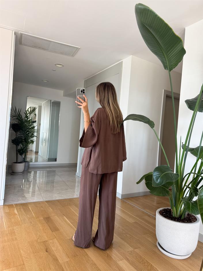 Fp Pantolon Bluz Takım Kahve