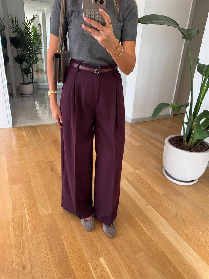 Fp Poliviskon Pantolon - Mürdüm 