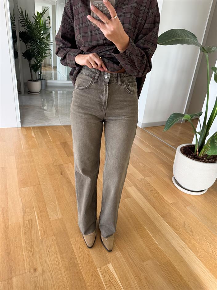 Giselle Straight Yeşil Tintli Jean