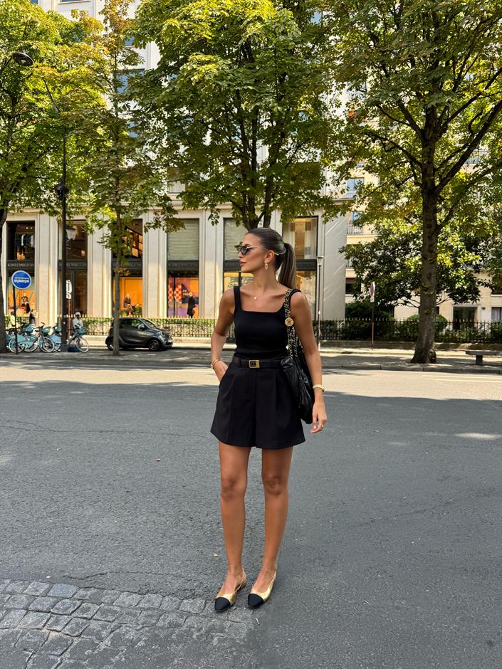 Hailey Şehir Boy Şort - Siyah