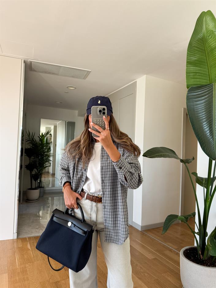 Halley Gri Kareli Gömlek