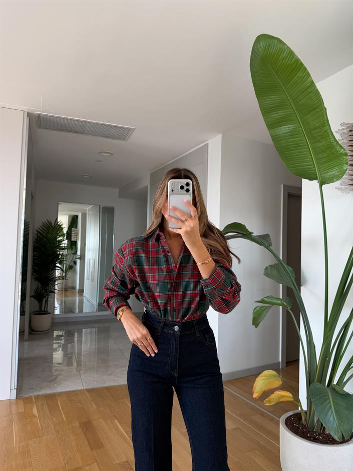 Harry Kırmızı Yeşil Oduncu Gömlek