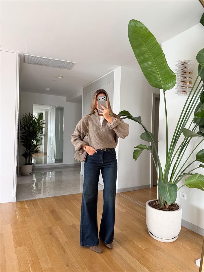 Henry Geniş Paça Tintli Pantolon - Lacivert