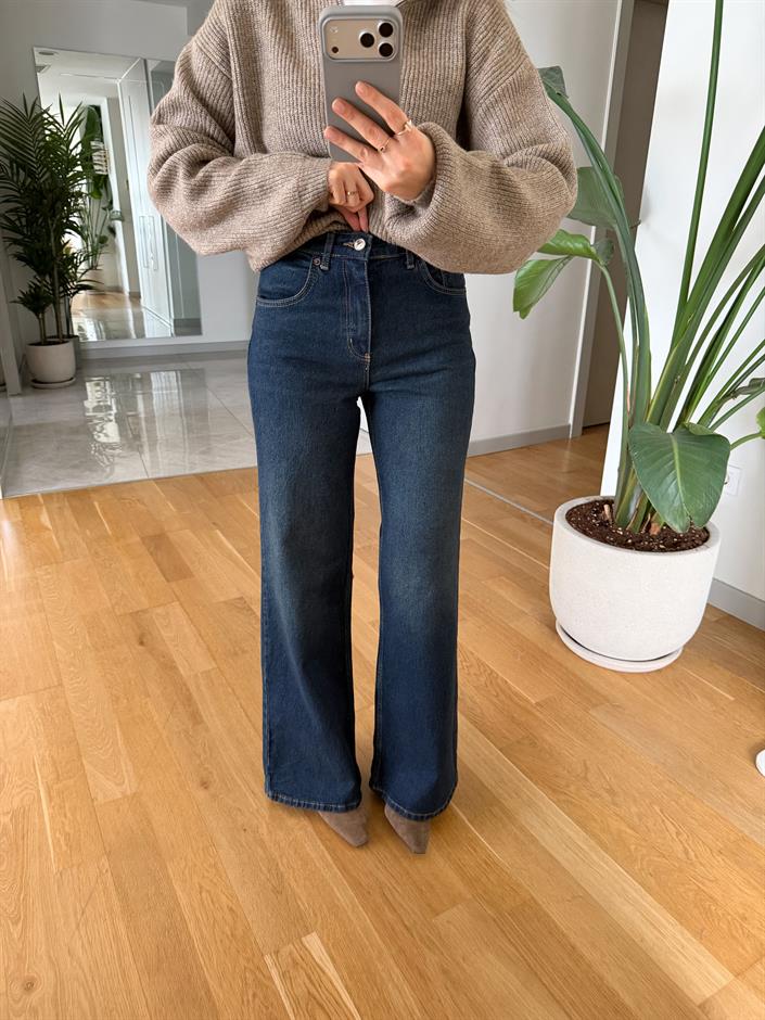 Henry Geniş Paça Tintli Pantolon - Lacivert