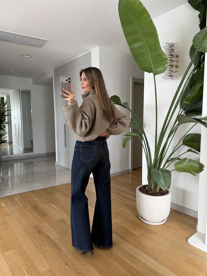 Henry Geniş Paça Tintli Pantolon - Lacivert