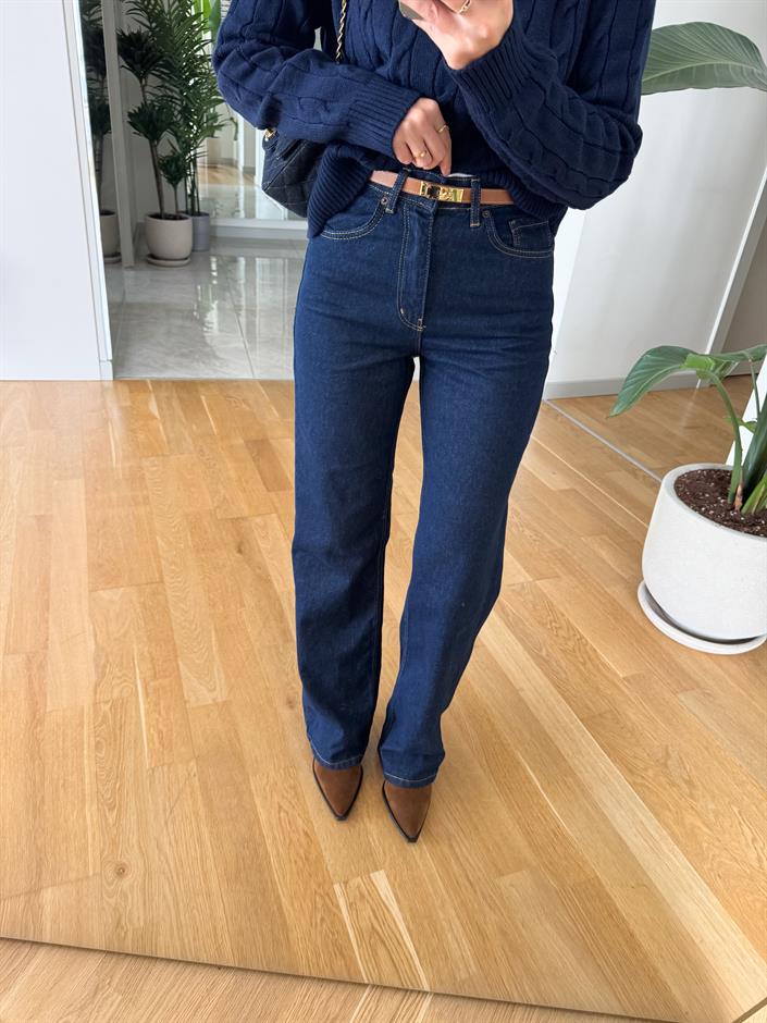 Houre Straight Jean - Koyu Lacivert