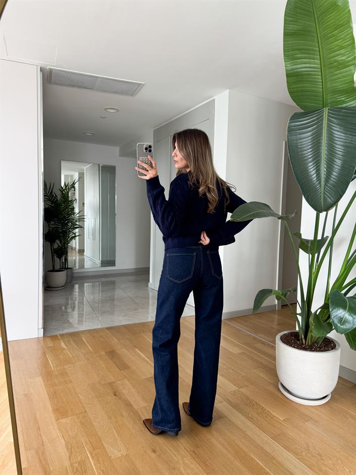 Houre Straight Jean - Koyu Lacivert