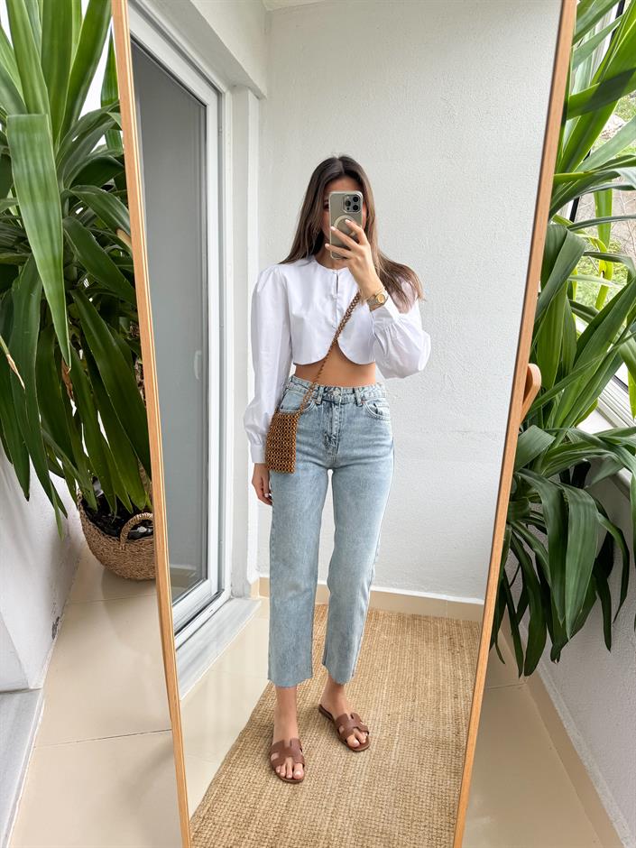 Jane Boyfit Jean-Açık Mavi