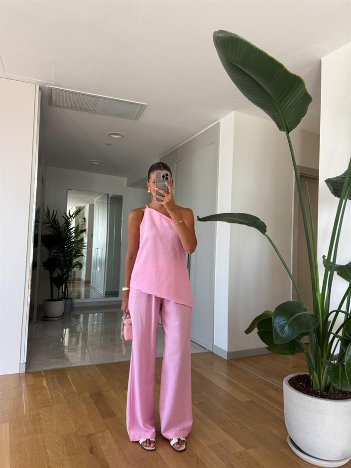 Judy Bluz Pantolon Takım - Pembe