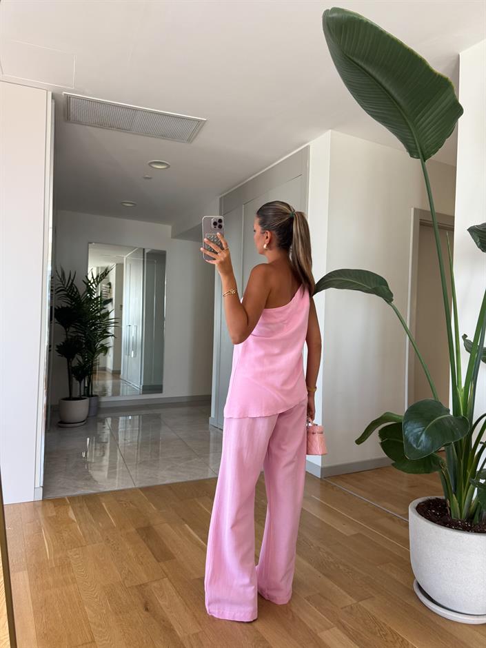 Judy Bluz Pantolon Takım - Pembe