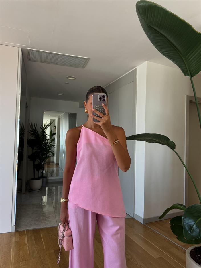 Judy Bluz Pantolon Takım - Pembe