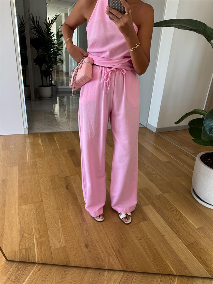 Judy Bluz Pantolon Takım - Pembe
