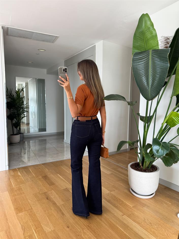 Keith İspanyol Paça Jean - Lacivert