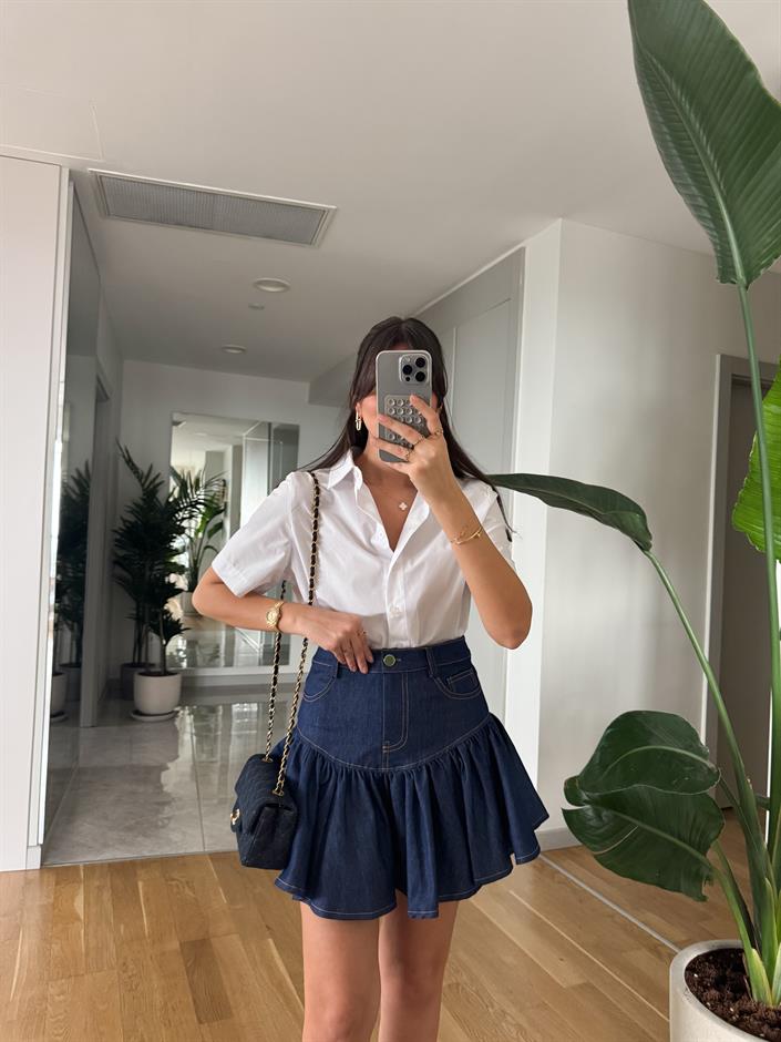 Kenny Kısa Kollu Gömlek- Beyaz