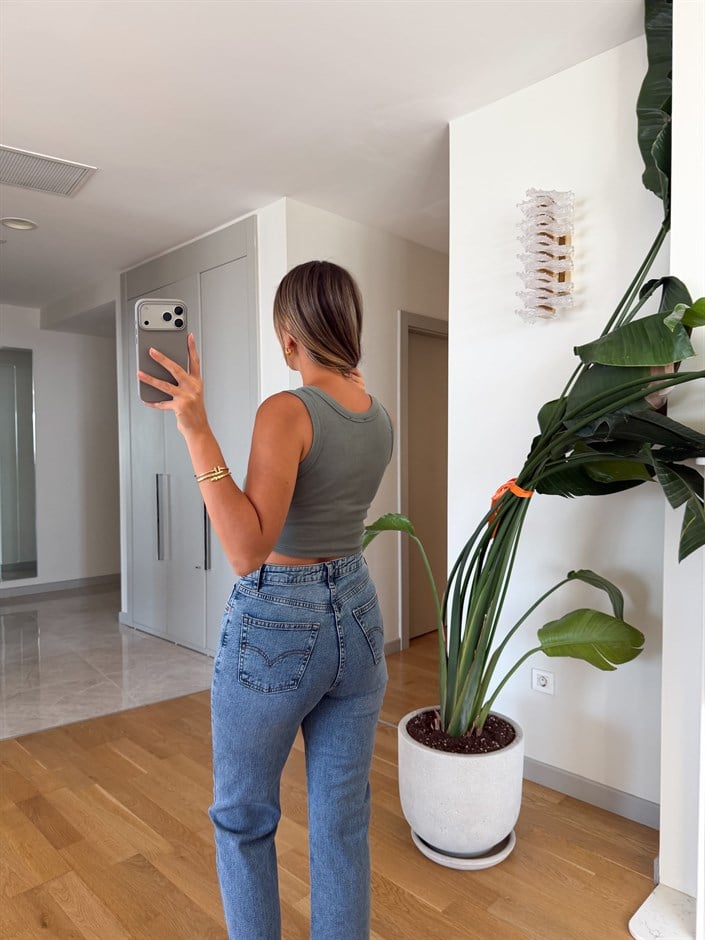 Kera Fitilli Crop Atlet - Haki