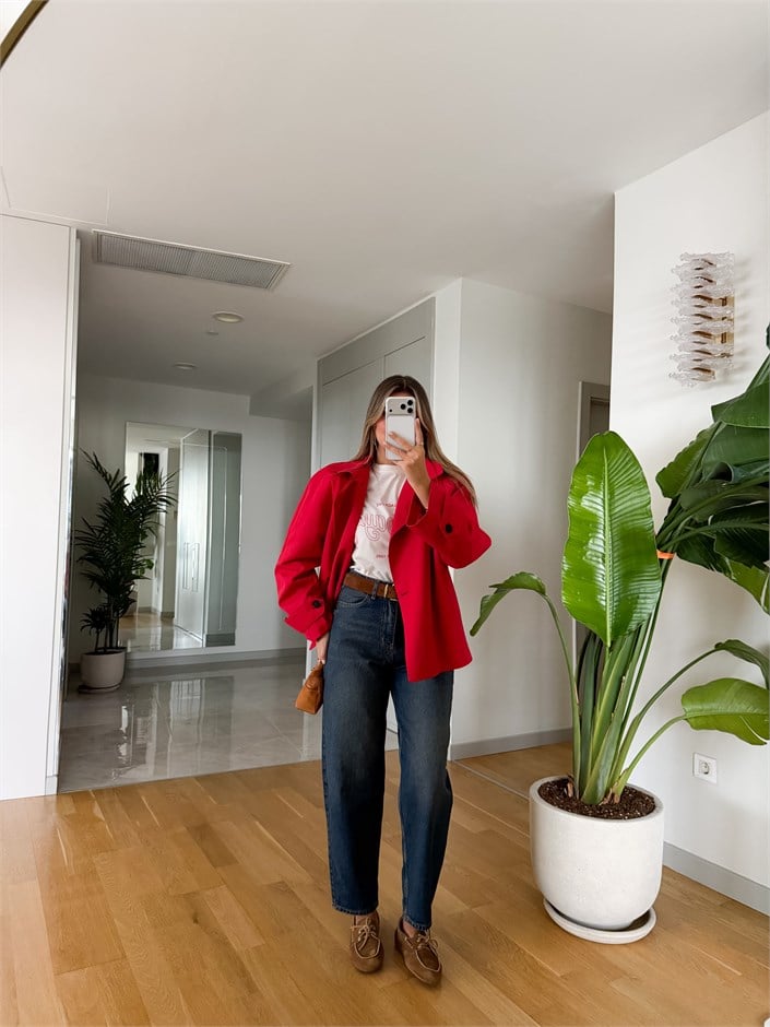 Kylie Mom Jean - Mavi