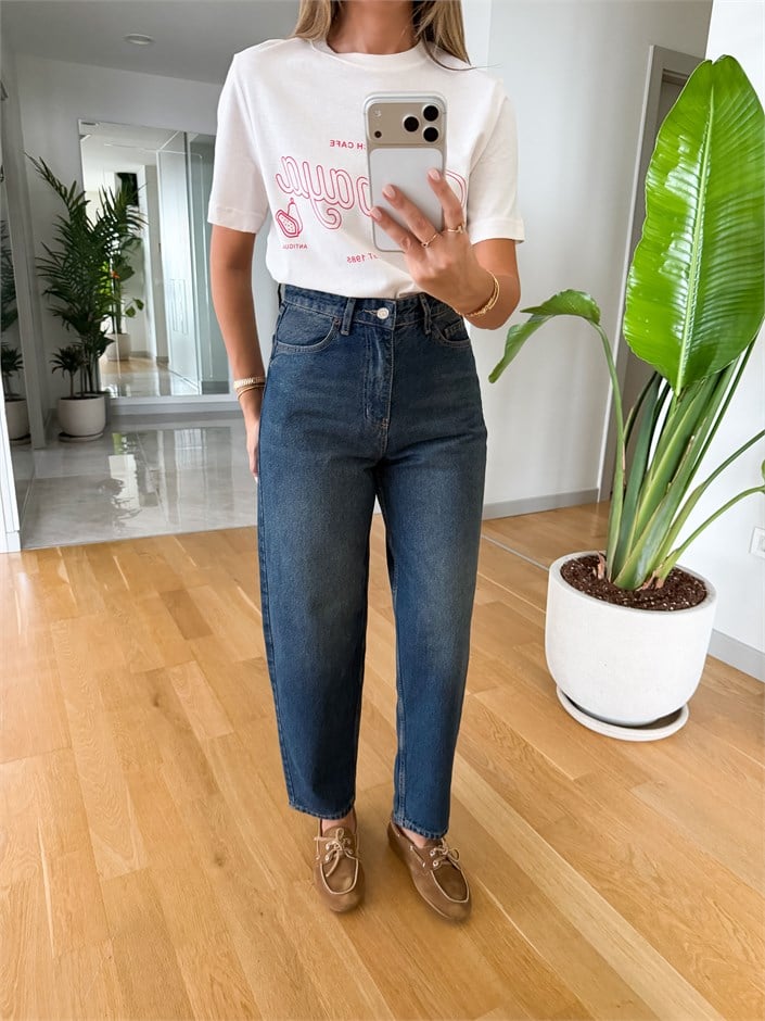 Kylie Mom Jean - Mavi
