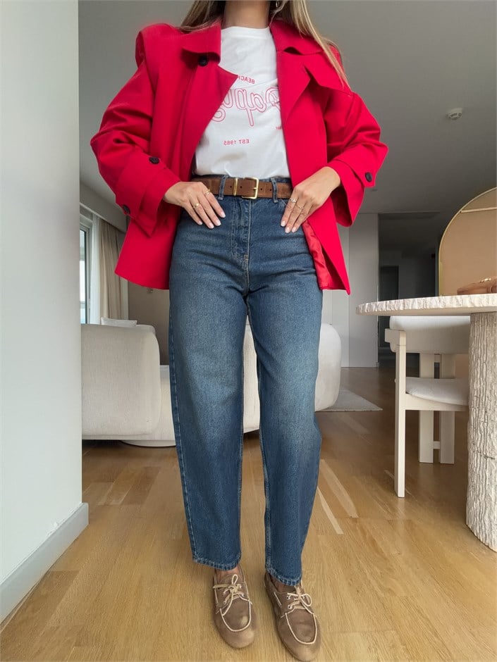 Kylie Mom Jean - Mavi