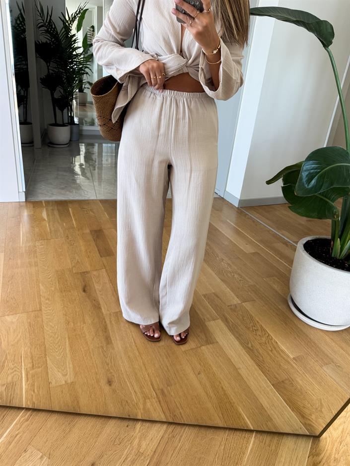 Label Bluz Pantolon Takım - Taş