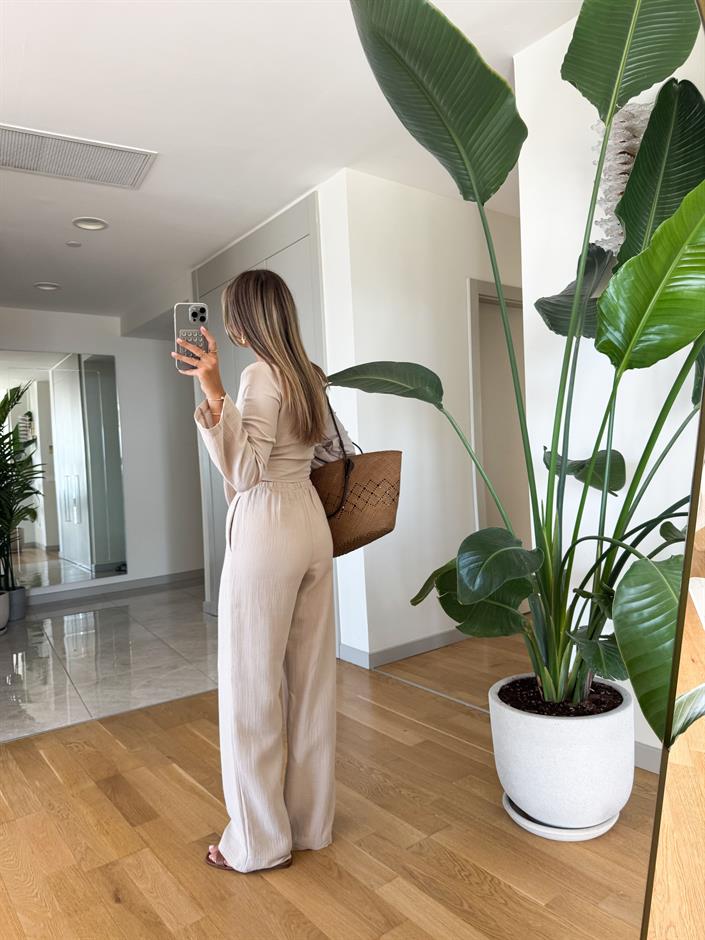 Label Bluz Pantolon Takım - Taş