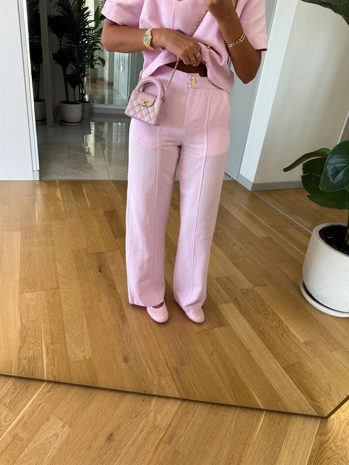 Lagune Ceket Pantolon Takım - Pembe