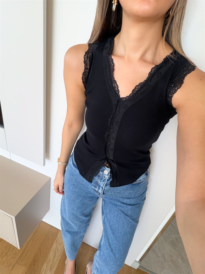 Larisa Dantelli Atlet - Siyah