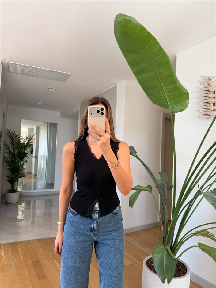 Larisa Dantelli Atlet - Siyah