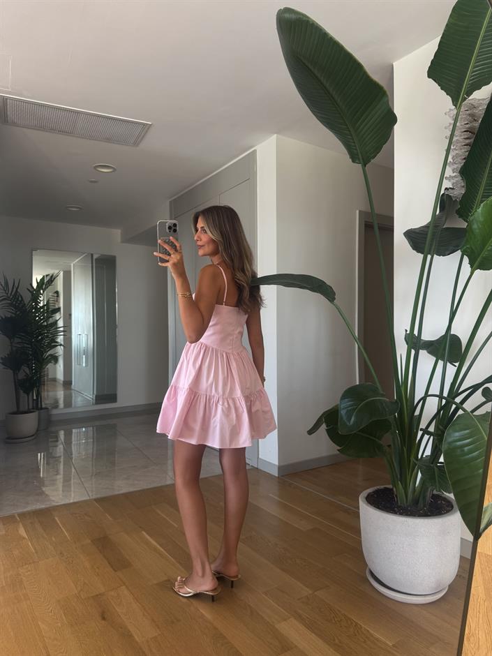 Laura Mini Elbise - Pembe