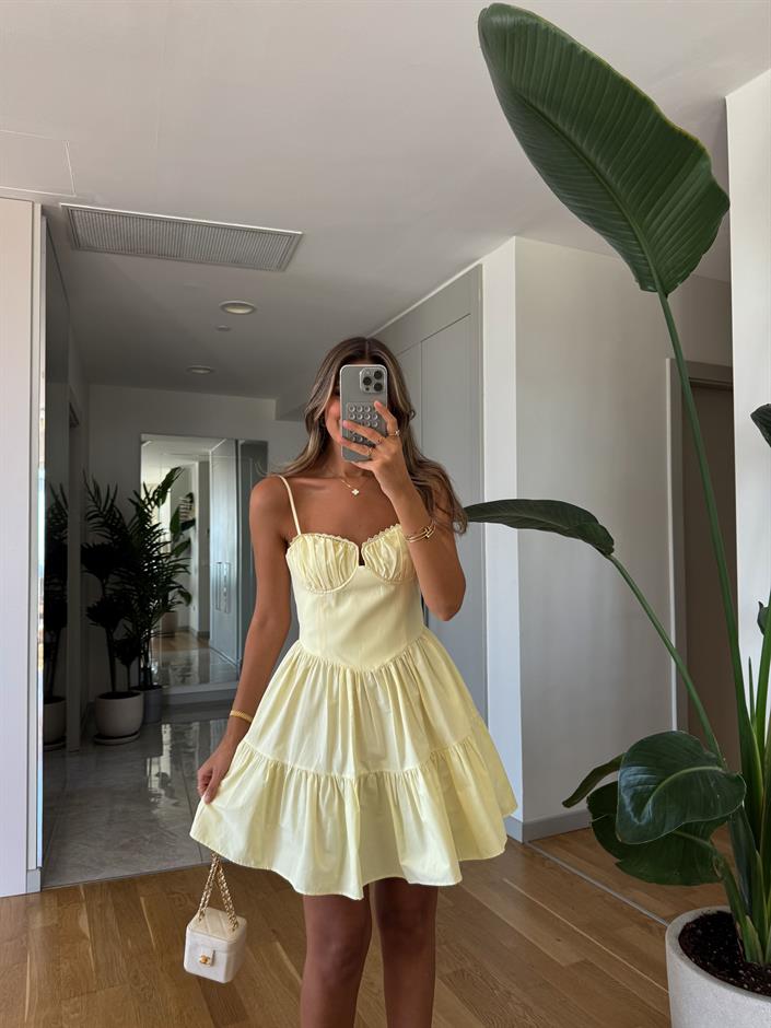 Laura Mini Elbise - Sarı
