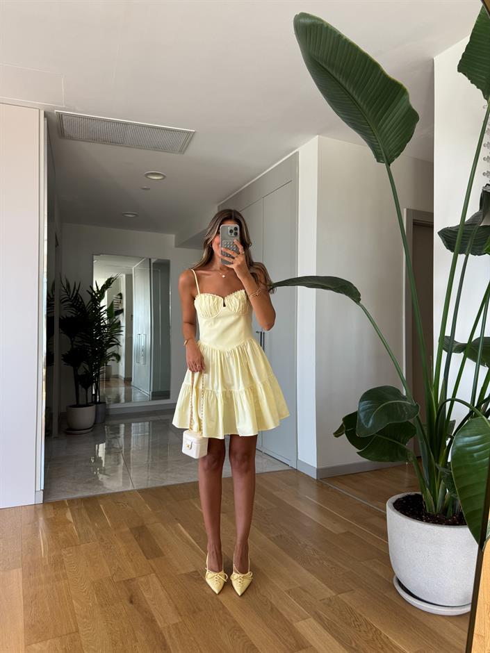 Laura Mini Elbise - Sarı