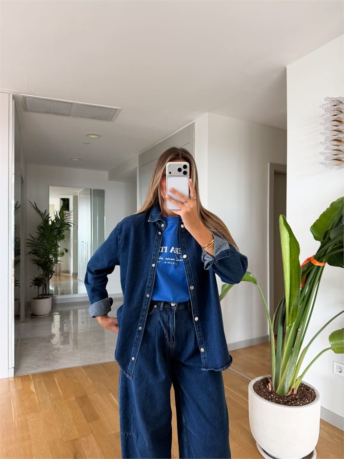 Lavine Denim Takım - Koyu Mavi