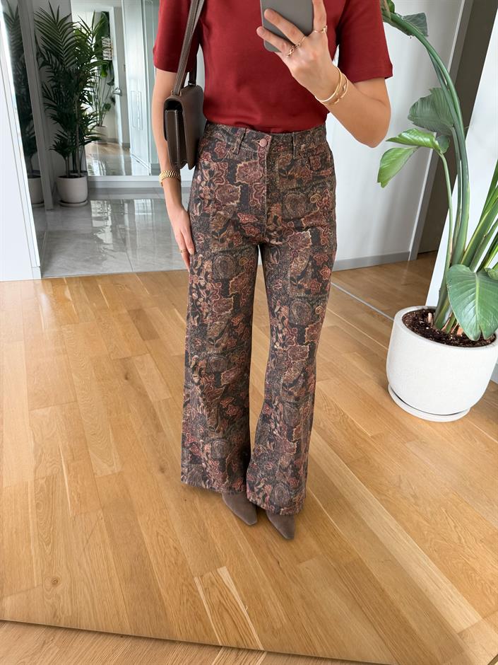 Leera Etnik Desenli Pantolon